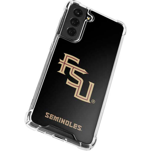 Florida State FSU Seminoles Black Galaxy S21 FE Clear Case